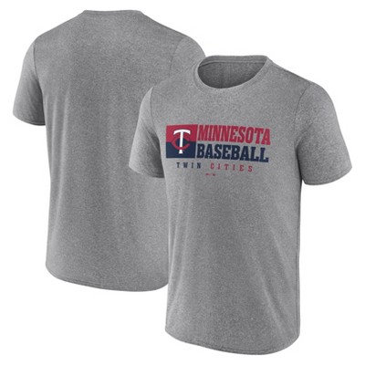 MLB Minnesota Twins Men's Gray Short Sleeve T-Shirt