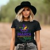Simply Sage Market Women's Mardi Gras Mask Stacked Short Sleeve Graphic Tee - 2 of 3