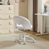 Karl Home |White 21 inch W Small Office Chair Task Chair With Wheels - 3 of 4