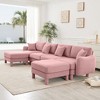 VASIP Boucle Fabric 3-Seater Sofa, Shell-Shaped Armrests & Self-Wrapped Cylindrical Legs, for Living Room & Apartment,Beige - 3 of 4