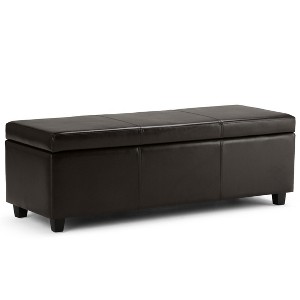 NicBex Modern Ottoman with Storage Design, Ottoman Foot Rest with Stitching Detail for Bedroom, Living Room, Dark Brown - 1 of 4