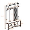 KTMBDW 3-in-1 Hall Tree with Removable Cushioned, Entryway Bench with Shoe Storage, Storage Shelves and DIY Pegboard,  for Entryway, Bedrooms - 4 of 4