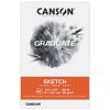 Canson Graduate Sketch Pad, Foldover Binding, 10 Sheet, 5.5x8.5 inch, Pack of 3 - 2 of 4