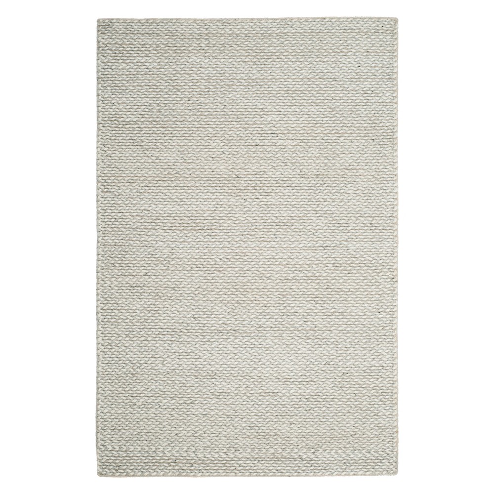 4'x6' Solid Woven Area Rug Ivory/Silver - Safavieh