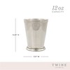 Twine Mint Julep Cup, Cocktail Tumbler, Vintage Julep glass, Set of 1, 12oz, Silver - 3 of 4