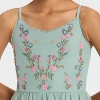 Zenzi Girls' Embroidered Dress - Sage Green - 4 of 4