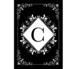 Briarwood Lane Everyday Double Sided Garden Flag 12x18 For Outdoor Black and White Monogram C Garden Flag Flags For Outside - 3 of 4