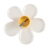 Totalee Gift Daisy Platter & Bowl w/ Spreader Set of 3 Ceramic White 7.6 oz - 3 of 4