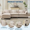 Modular Cloud Couch with Ottoman, Corduroy L/U-Shaped Sectional Sofa & Pillows for Living Room, Office, Apartment - 3 of 4