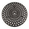 3pc Contemporary Modern Mesh Lattice Aluminum Patio Bistro Set - Black- Oakland Living: Weather-Resistant 2-Person Outdoor Dining Set - 3 of 4