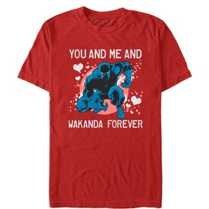 Men's Marvel Valentine Panther Wakanda Forever T-Shirt - 1 of 4