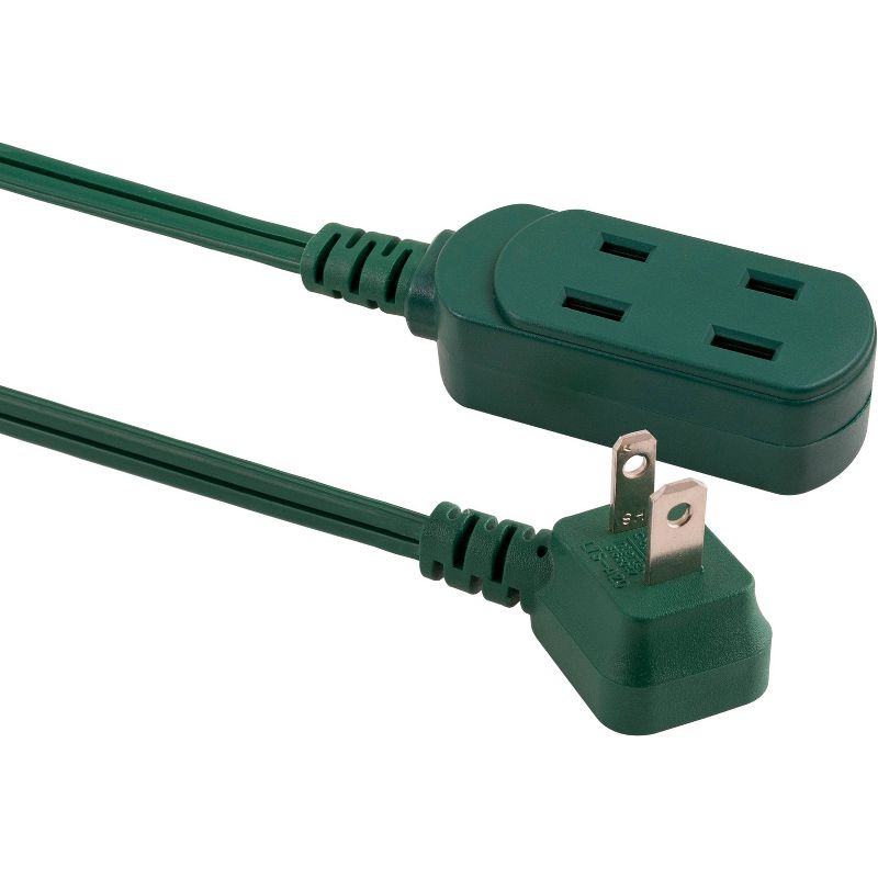 Philips 15&#39; 3-Outlet Polarized Extension Cord Indoor Green, 3 of 10