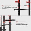Naysaye Exercise Trainers Power Cage with Weight Bench 1000LBS Capacity for Full Body Home Gym and Living Room Use, Black and Red, 50.39"*18.74"*8.66" - 4 of 4