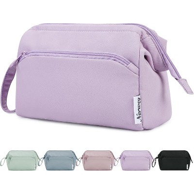 Narwey Makeup Bag Women Wide-open Make up Bag Travel Cosmetic Bag