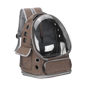 Unique Bargains Pet Portable Travel Backpack for Small Dog with Transparent Cover - 1 of 4