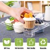 30 Pack 6 Count Cupcake Containers with Detachable Tall Dome Lids for 180 Cupcakes, Stackable BPA Free - 4 of 4