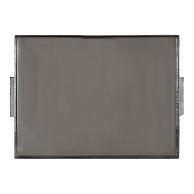 Samana Silver Hammered Stainless Steel Rectangular Tray