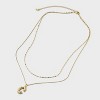 14K Gold Dipped Cubic Zirconia Duo C Initial Multi-Strand Necklace - A New Day™ Gold - 2 of 4
