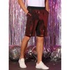 INSPIRE CHIC Men's Summer Elastic Waist Party Shiny Sequins Shorts - 2 of 4