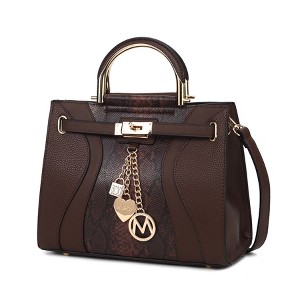 MKF Collection Cassia Snake embossed Vegan Leather Women’s Satchel Bag by Mia K - 1 of 4