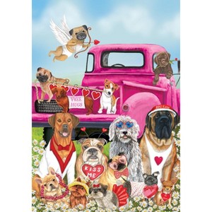 Briarwood Lane Happy Valentine's Dogs Garden Flag - 1 of 4