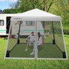 Costway 10x10Ft Patio Outdoor Instant Pop-up Canopy Slant Leg Mesh Tent Folding White/Blue/Grey - 4 of 4