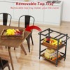 SKONYON 3-Tier Kitchen Cart Rolling Bar Cart on Wheels Kitchen Microwave Stand - 4 of 4