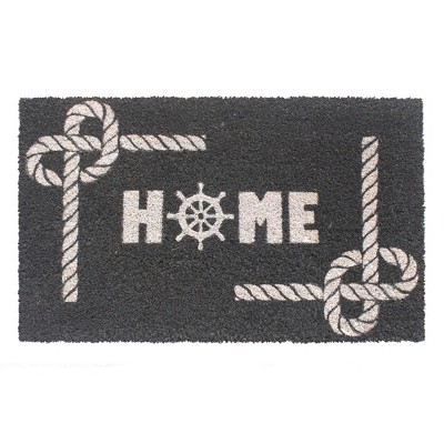 RugSmith White Machine Tufted Home Nautical Doormat