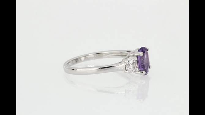 Allura Amethyst & Created White Sapphire Ring, 2 of 5, play video