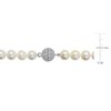 EVERLY JEWELRY | Sterling Silver 9-11mm Cultured Freshwater Edison Pearl & 1/2ct TGW Cubic Zirconia Necklace, 18 inc - 2 of 4