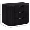 Meridina Furniture,Astrid Solid Wood And Oak Veneer Nightstand - 4 of 4