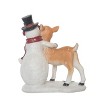 Transpac Resin 10.5 in. Multicolor Christmas Snowman with Reindeer - 3 of 4