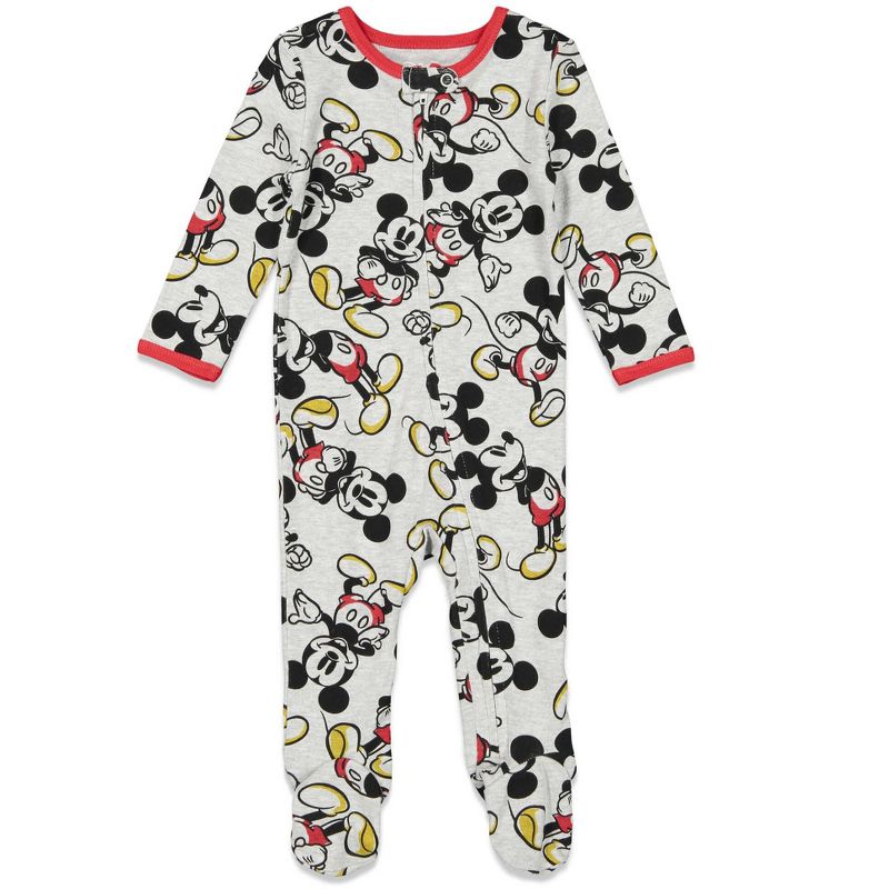 Disney Mickey Mouse Baby 2 Pack Zip Up Sleep N' Play Coveralls Newborn to Infant , 3 of 8
