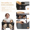 KUB 3 in 1 Foldable High Chairs for Babies and Toddlers with 5 Point Harness, Removable Tray & Seat, Convertible Infant Feeding Chair, Black - 4 of 4