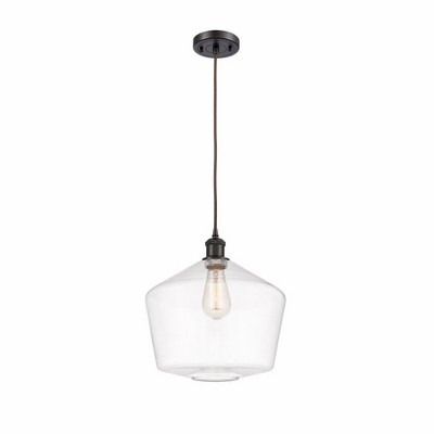 Cindyrella - 1 Light Cord Hung Mini Pendant In Industrial Style-13.5 Inches Tall and 12 Inches Wide
