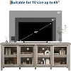 65 Inch TV Stand, Entertainment Center with Storage and 4 Sliding Glass Doors, Mid-Century Modern Media TV Console Table for Living Room - 3 of 4