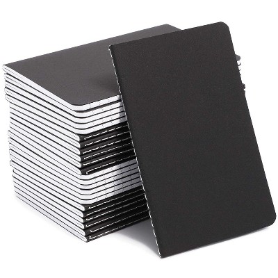 24 Pack Pocket Travel Journal with Lined Paper, Kraft Cover Notepads Value Pack, 3.5" x 5.5"