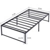 VECELO Bed Frame Modern Heavy Duty Platform Bed with Storage No Box Spring Needed Bed & Noise Free Frame, Black - 3 of 4