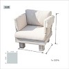 Moda Furnishings Outdoor Patio Deep Seating Aluminum Wood Grain Lounge Chair With Beige Cushions - 4 of 4