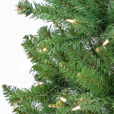 Slim Kingswood Fir 4.5' Green Artificial Christmas Tree with Clear Lights