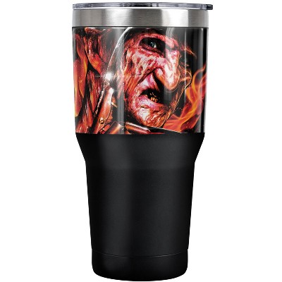 Nightmare On Elm Street Freddys Fire Steel Tumbler 30oz Coffee Travel Mug