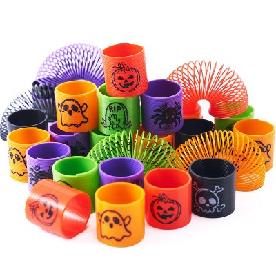 Joyfy 60 PCS Halloween Mini Magic Springs Toys for Kids, Fidget Stress Coils Spring Halloween Party Favors, Gift Bags Stuffers, Carnival Game Prizes