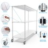 3-Tier Wire Shelving Unit, NSF Metal Shelf Adjustable Storage Rack With Wheels, 3000lbs Heavy Duty Shelves Organizer - 4 of 4