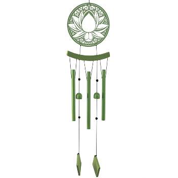 Dawhud Direct 37" H Lotus Medallion Wind Chimes for Outside - For Her