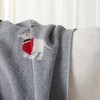 Sleighbells Throw - Grey/Red - 50" x 60" - Safavieh. - 3 of 4