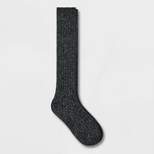Women's Wide Ribbed Super Soft Knee High Boot Socks - Universal Thread™ Black Heather 4-10