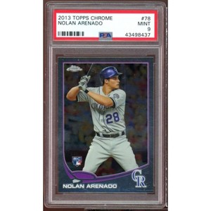 Nolan Arenado Rookie Card 2013 Topps Chrome #78 PSA 9 - 1 of 2