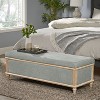 Okak Storage Ottoman Bench with Comfortable Upholstered , Extra Long Footstool with Hidden Storage Space for Bedroom,Living Room,Entryway, Gray - 2 of 4