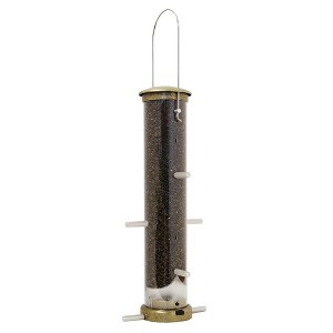 Aspects Quick-Clean Nyjer Tube Bird Feeder, Medium, Antique Brass - 1 of 2