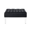 Inspired Home Coco PU Leather Cocktail Ottoman - 3 of 4
